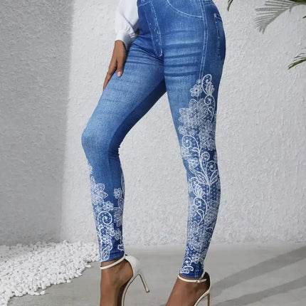 Leggings Women Denim Pocket Slim Fit Pants - Leggings - Miss Molly - Mad Fly Essentials