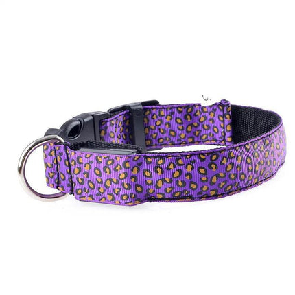 Leopard Dog Luminous Adjustable LED Pet Collar - LED Pet Collar - KAJIPET - Mad Fly Essentials