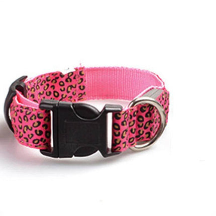 Leopard Dog Luminous Adjustable LED Pet Collar - LED Pet Collar - KAJIPET - Mad Fly Essentials