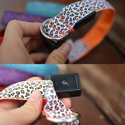 Leopard Dog Luminous Adjustable LED Pet Collar - LED Pet Collar - KAJIPET - Mad Fly Essentials