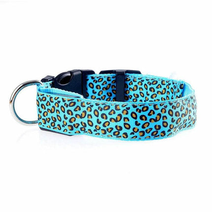 Leopard Dog Luminous Adjustable LED Pet Collar - LED Pet Collar - KAJIPET - Mad Fly Essentials