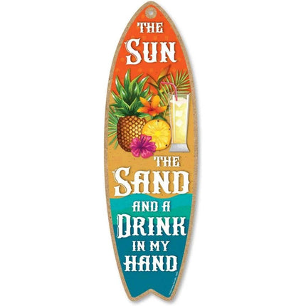 Life at the Beach Home Bar Surfing Sign Decor - Sign Decor - Putuo Decor - Mad Fly Essentials