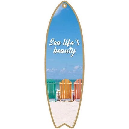 Life at the Beach Home Bar Surfing Sign Decor - Sign Decor - Putuo Decor - Mad Fly Essentials