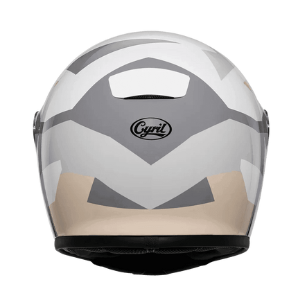 Lightweight Full Face White Beige Retro Motorcycle Helmet - Mad Fly Essentials
