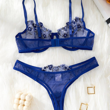Lingerie Set Women Embroidery Black Patchwork 2pc Lingerie - Lingerie Set - BoozRey - Mad Fly Essentials