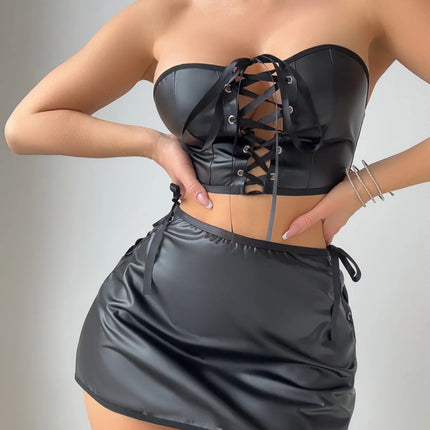 Lingerie Set Women Sexy Stapless Black Nightwear - Lingerie Set - Boldees - Mad Fly Essentials