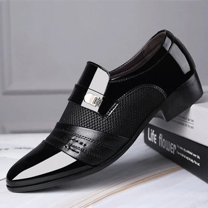 Loafers Men British Leather Pointed Wedding Loafers - Loafers - BC - Mad Fly Essentials