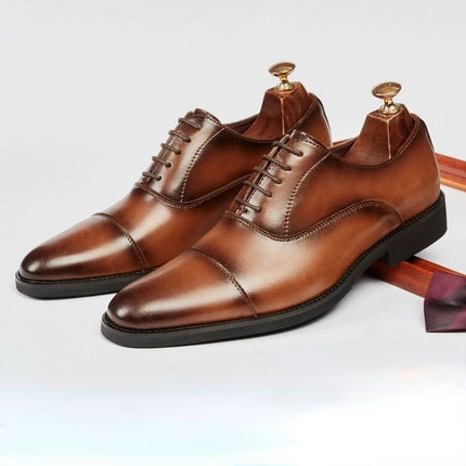 Loafers Men Business Oxford Leather Dress Shoes - Loafers - dudeli - Mad Fly Essentials
