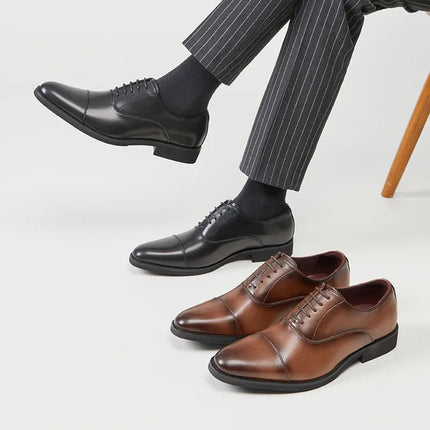 Loafers Men Business Oxford Leather Dress Shoes - Loafers - dudeli - Mad Fly Essentials