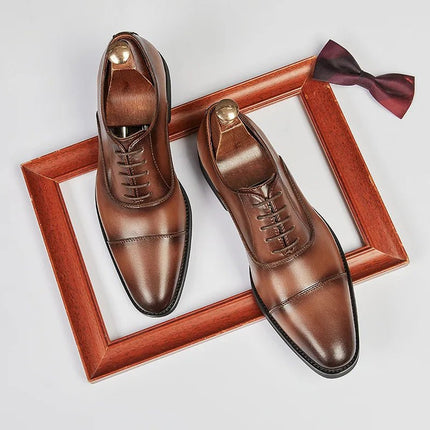 Loafers Men Business Oxford Leather Dress Shoes - Loafers - dudeli - Mad Fly Essentials