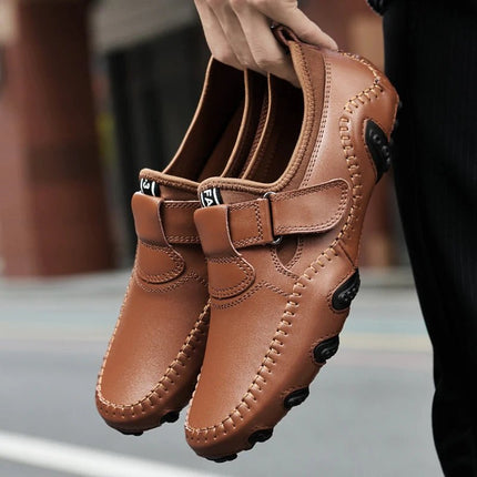 Loafers Men Hollow Leather Business Shoes - Loafers - Samlona - Mad Fly Essentials