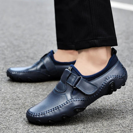 Loafers Men Hollow Leather Business Shoes - Loafers - Samlona - Mad Fly Essentials