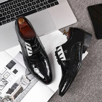 Loafers Men Leather Pointed Toe Wedding Loafers - Loafers - BC - Mad Fly Essentials