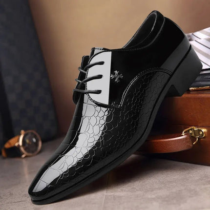 Loafers Men Leather Pointed Toe Wedding Loafers - Loafers - BC - Mad Fly Essentials