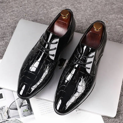 Loafers Men Leather Pointed Toe Wedding Loafers - Loafers - BC - Mad Fly Essentials