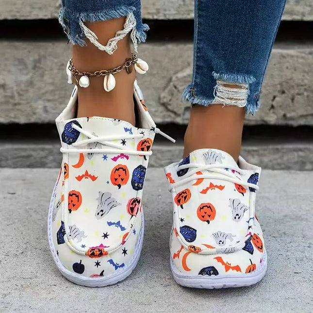 Loafers Women Canvas Lace Floral Boat Sneakers - Loafers - Johnature - Mad Fly Essentials