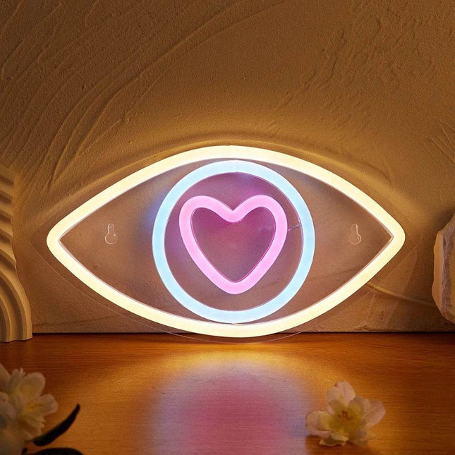 Love Eye USB LED Neon Sign Wall Decor - Mad Fly Essentials