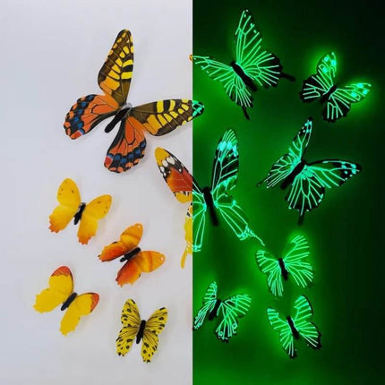 Luminous 12pc Butterfly DIY 3D Wall Sticker - 3D Wall Sticker - Wall Essentials - Mad Fly Essentials