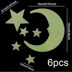 6pcs moon star