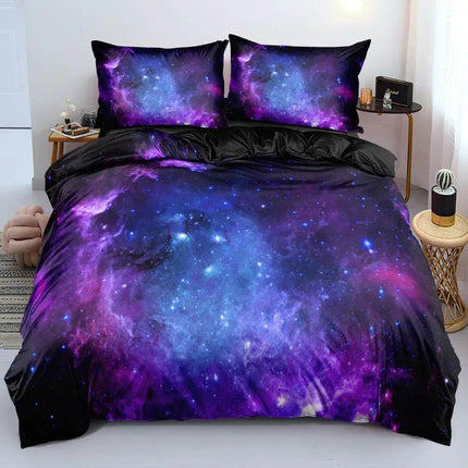 Luxury Blue Galaxy Starry Sky Bedding Duvet Set - Duvet Set - Starlight - Mad Fly Essentials