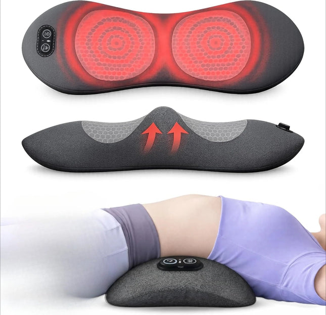 Massager Heat Vibration Back Pain Relief Support Pillow - Massager - EstherQueen - Mad Fly Essentials