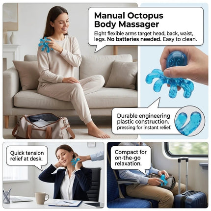 Massager Octopus Shaped Manual Mini Body Massager - Massager - LEIFU - Mad Fly Essentials