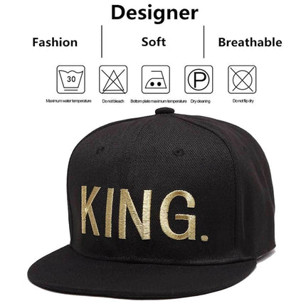 Matching Couple KING QUEEN Baseball Hat - Hat - Xpeople - Mad Fly Essentials