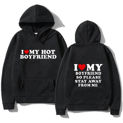 Matching Couple Love Heart Girlfriend Hoodies - Hoodies - Family Matching - Mad Fly Essentials