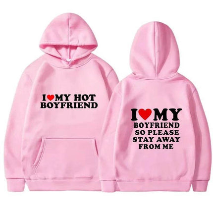 Matching Couple Love Heart Girlfriend Hoodies - Hoodies - Family Matching - Mad Fly Essentials
