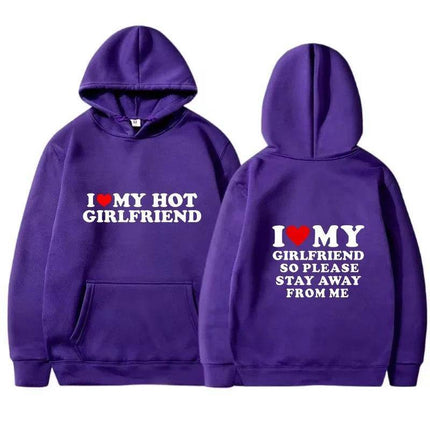 Matching Couple Love Heart Girlfriend Hoodies - Hoodies - Family Matching - Mad Fly Essentials