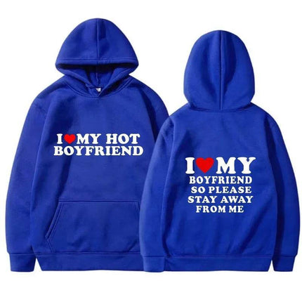 Matching Couple Love Heart Girlfriend Hoodies - Hoodies - Family Matching - Mad Fly Essentials