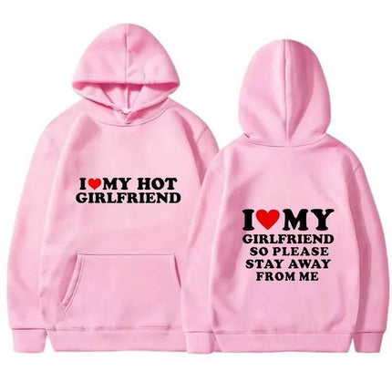 Matching Couple Love Heart Girlfriend Hoodies - Hoodies - Family Matching - Mad Fly Essentials