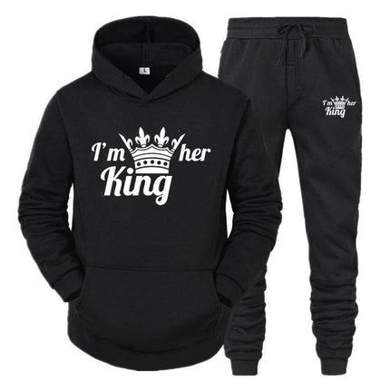 Matching Couples King Queen Lover Hoodies Tracksuit - Tracksuit - Matching Couples Wear - Mad Fly Essentials