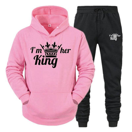 Matching Couples King Queen Lover Hoodies Tracksuit - Tracksuit - Matching Couples Wear - Mad Fly Essentials