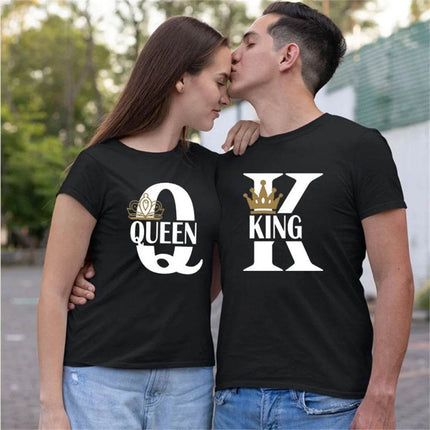 Matching Couples KING QUEEN Plus Summer Shirt - Gifts Decor - GUILAN - Mad Fly Essentials