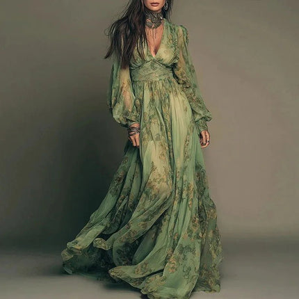 Maxi Dress Bohemian Spring Summer Beach Dress - Maxi Dress - Eightree - Mad Fly Essentials