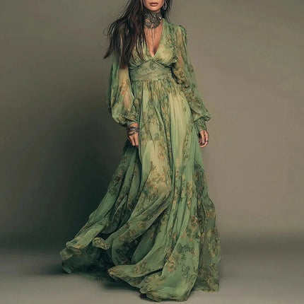 Maxi Dress Bohemian Spring Summer Beach Dress - Maxi Dress - Eightree - Mad Fly Essentials