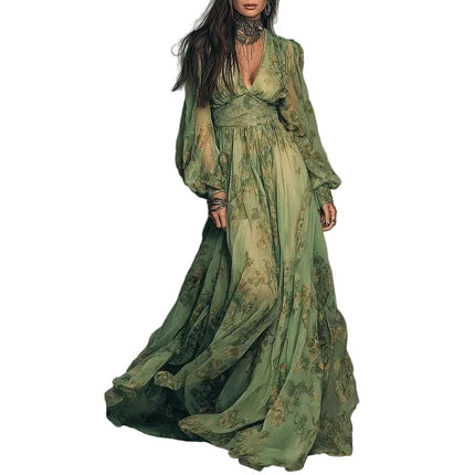 Maxi Dress Bohemian Spring Summer Beach Dress - Maxi Dress - Eightree - Mad Fly Essentials