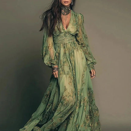 Maxi Dress Bohemian Spring Summer Beach Dress - Maxi Dress - Eightree - Mad Fly Essentials
