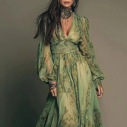 Maxi Dress Bohemian Spring Summer Beach Dress - Maxi Dress - Eightree - Mad Fly Essentials