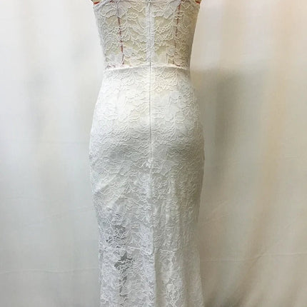 Maxi Dress Retro Women White Lace Bohemian Dress - Maxi Dress - Magdalyn - Mad Fly Essentials