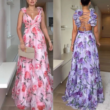 Maxi Dress Women Bohemian Halter Beach Fashion - Maxi Dress - Unizera - Mad Fly Essentials
