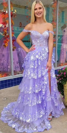Maxi Dress Women Off Shoulder Blue Satin Prom Dress - Maxi Dress - PIERESA - Mad Fly Essentials