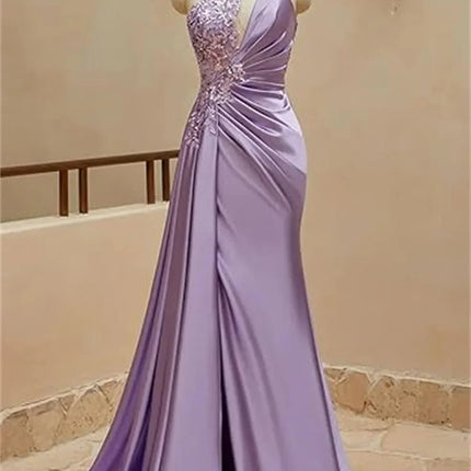 Maxi Dress Women Satin Prom Evening Dress - Maxi Dress - Eightree - Mad Fly Essentials