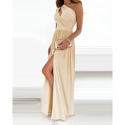 Maxi Dress Women Sleeveless Solid Evening Party Dress - Maxi Dress - COZOK - Mad Fly Essentials