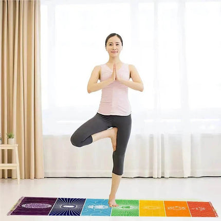 Meditation Rug Multipurpose Tassel Floor Yoga Mat - Yoga Mat - McCarter - Mad Fly Essentials