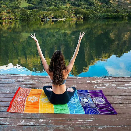 Meditation Rug Multipurpose Tassel Floor Yoga Mat - Yoga Mat - McCarter - Mad Fly Essentials
