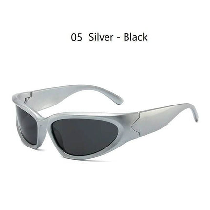 Men White Black Punk UV400 Sunglasses - Sunglasses - LIOUMO - Mad Fly Essentials