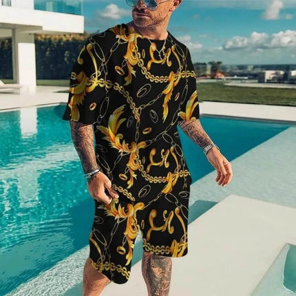 Men 2025 Summer Short Baroque Tracksuit - Tracksuit - Polaris - Mad Fly Essentials