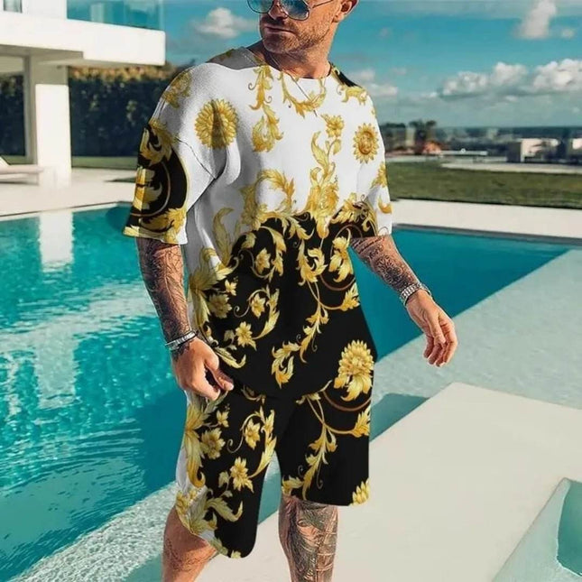 Men 2025 Summer Short Baroque Tracksuit - Tracksuit - Polaris - Mad Fly Essentials